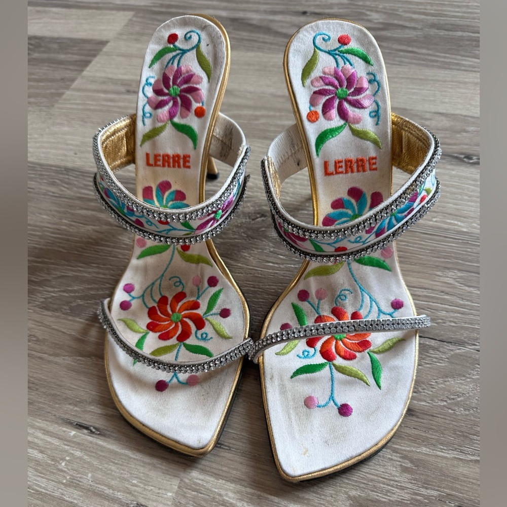 Lerre Embroidered Heels